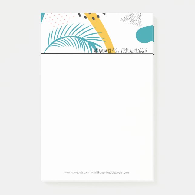 Bloco De Notas Colagem tropical moderna (Frente)