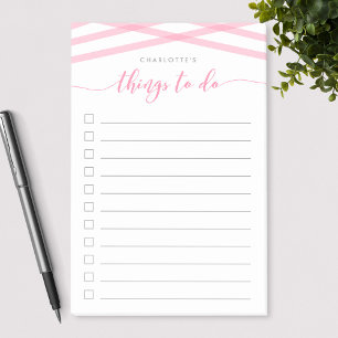 Bloco De Notas Colar Colar Pink Relaxar Coisas De Script A Fazer