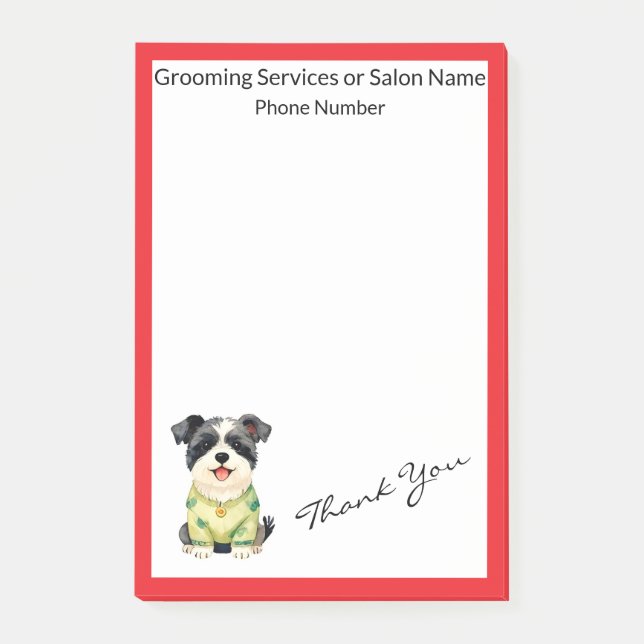 Bloco De Notas Coleção de Luxo Personalizada de Higiene para Anim (Frente)