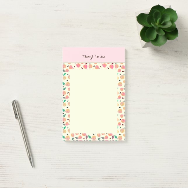 Bloco De Notas Coleção de Peras Douradas Rosa (Escritótio)