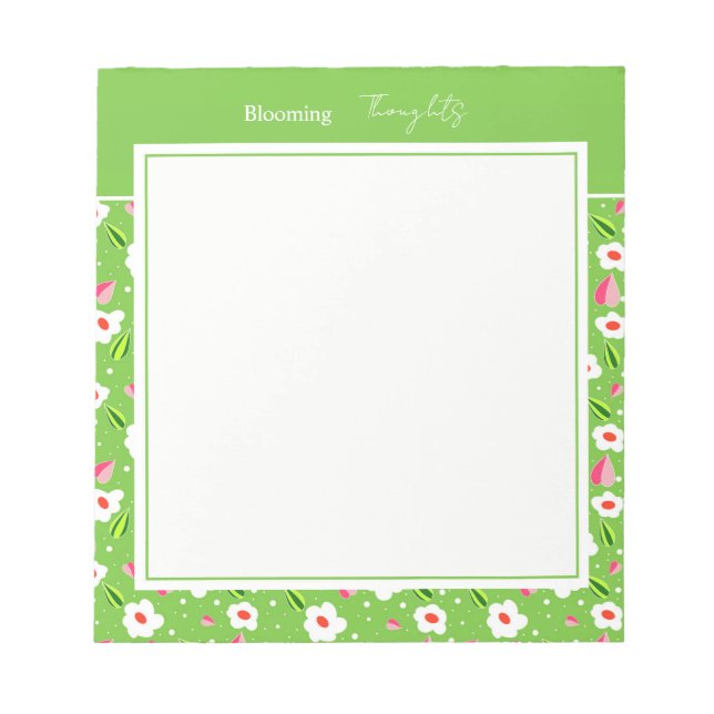 Bloco De Notas Coleção floral Spring Meadow Whimsy (Frente)