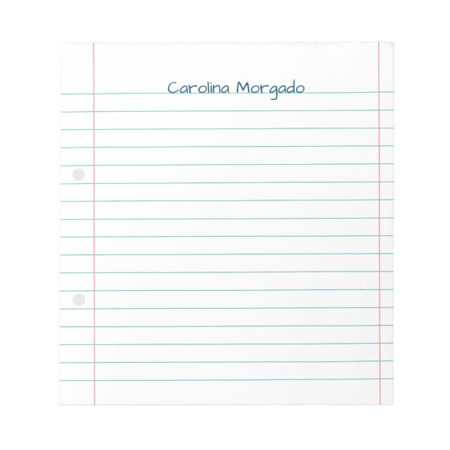 Bloco De Notas Coleção Lincoled Back School - Professor de Papel  (Frente)