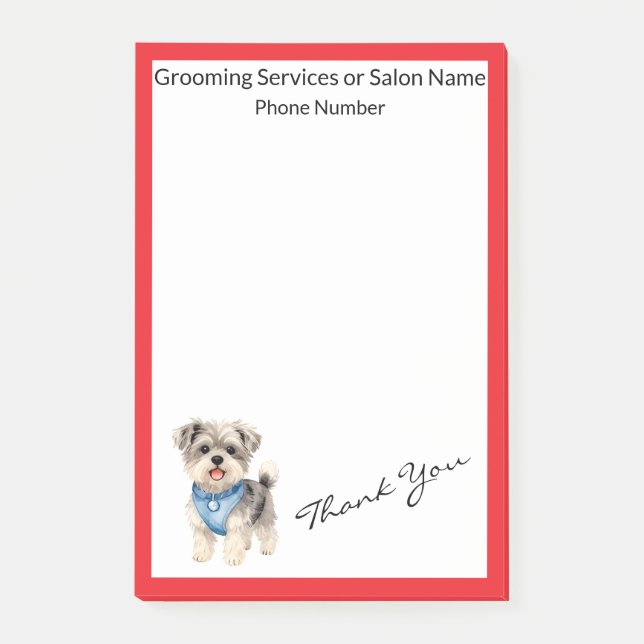 Bloco De Notas Coleção Personalizada de Higiene Pet Elegante Dour (Frente)
