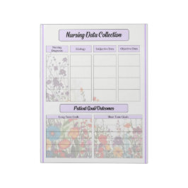 Bloco De Notas Coleta de Dados de Enfermagem do Jardim Roxo em Sa