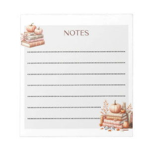 Bloco De Notas Colheita de Notas no outono