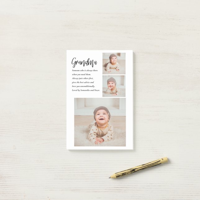 Bloco De Notas Collage Photo & Best Avó Ever Best Beaufeit (Na mesa)