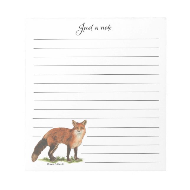 Bloco De Notas Collection Australian Fox Note Pad (Frente)