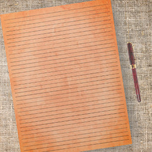 Bloco De Notas College Ruled Antecedentes do papel cor de laran