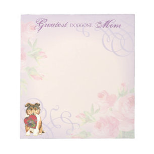 Bloco De Notas Collie Heart Mom