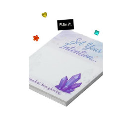 Bloco De Notas Coloque sua intenção de Pastel cristal