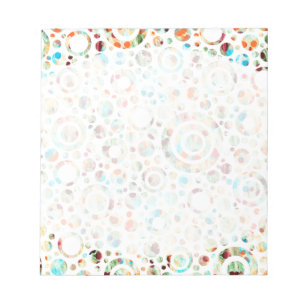 Bloco De Notas Color Dots & Circle Pattern + your text & backgr.