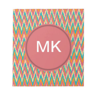 Bloco De Notas Colores de Especiarias de Design do iKat Zigzag