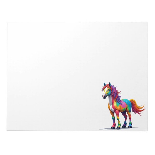 Bloco De Notas Colorful Horse (Frente)