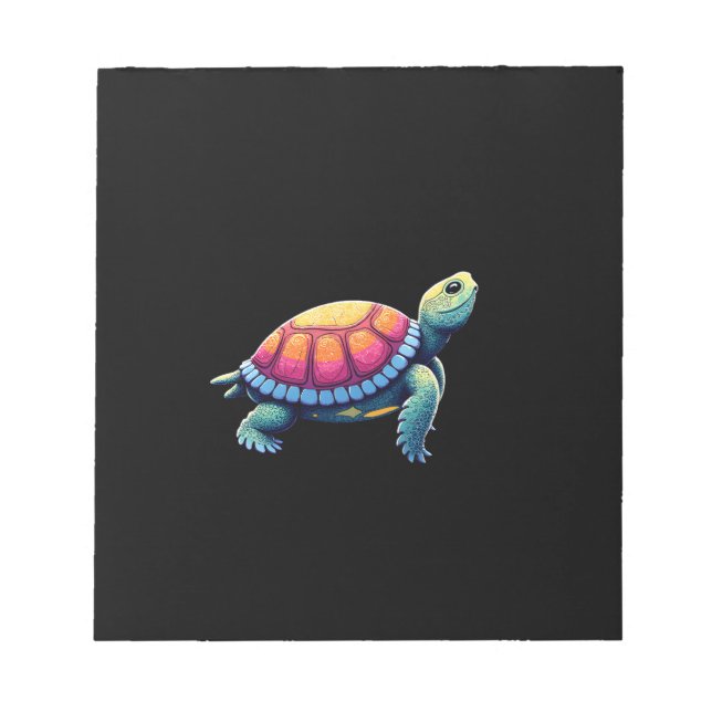 Bloco De Notas Colorful Splash Eastern Box Turtle (1) (Frente)