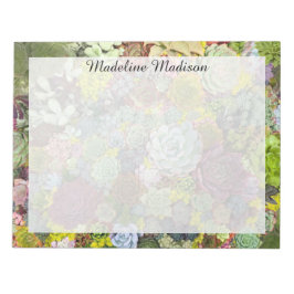 Bloco De Notas Colorida Greenerent Succulents