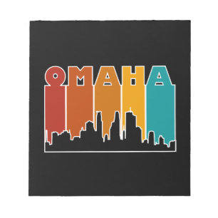 Bloco De Notas Colorida Omaha Nebraska Retro Sunset
