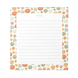 Bloco De Notas Colorida Watercolor Pumpkins
