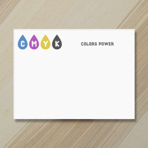 Bloco De Notas Coloridas de Tinta CMYK