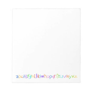 Bloco De Notas Colorido ABC Rainbow Crayons Kid's Handwriting
