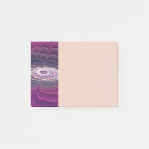Bloco De Notas Colorido Floral Abstrato Fractal Arte Rosa Marcant