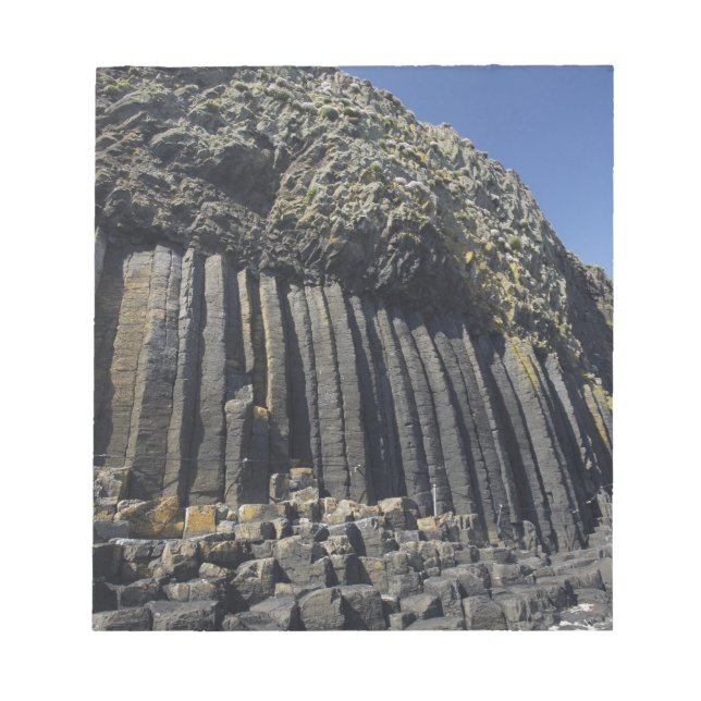 Bloco De Notas Colunas Basalt por Caverna de Fingal, Staffa, desl (Frente)