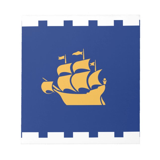 Bloco de Notas com a Bandeira da Cidade de Quebec, (Frente)