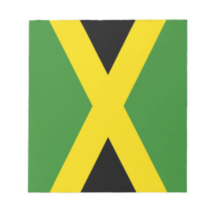 Bloco de notas com a bandeira de Jamaica