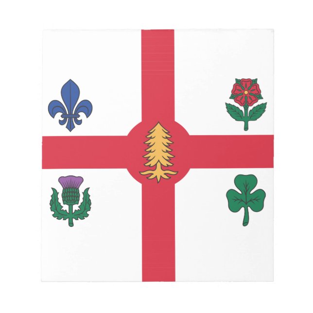 Bloco de Notas com a Bandeira de Montreal, Canadá (Frente)