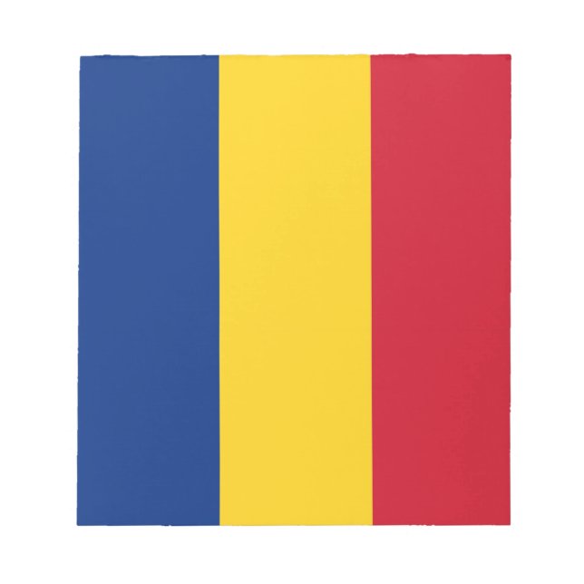 Bloco de notas com a bandeira de Romania (Frente)