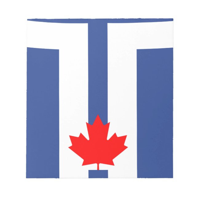 Bloco de Notas com a Bandeira de Toronto, Canadá (Frente)