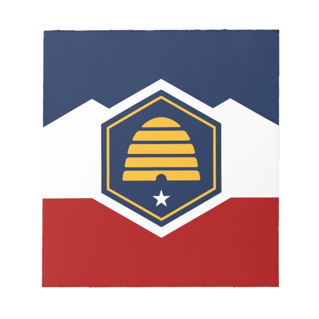 Bloco de Notas com a Bandeira de Utah, EUA (Frente)