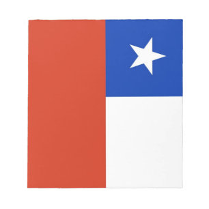 Bloco de notas com a bandeira do Chile