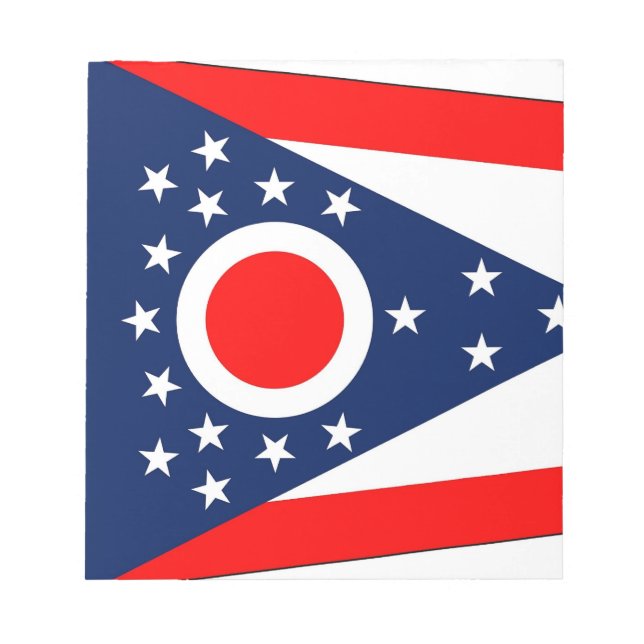 Bloco de notas com a bandeira do estado de Ohio (Frente)