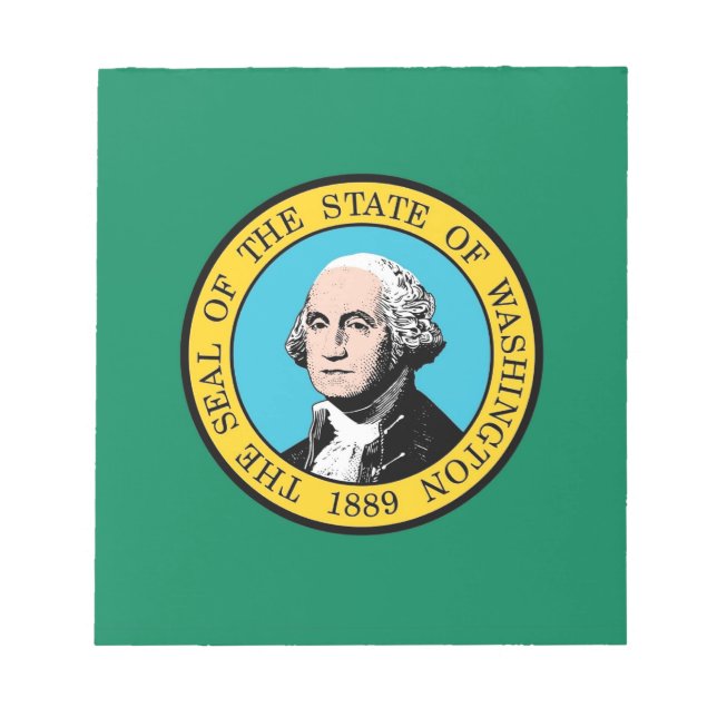 Bloco de Notas com a Bandeira do Estado de Washing (Frente)
