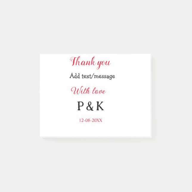 Bloco De Notas Com amor adicione carta do nome do casal obrigado  (Frente)