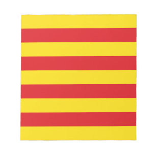 Bloco de notas com bandeira da Catalunha