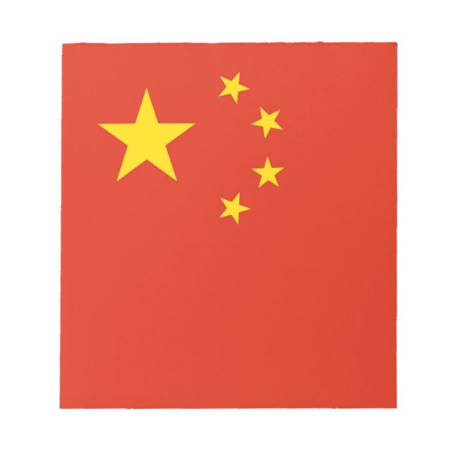 Bloco de notas com bandeira da China (Frente)