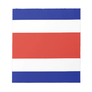 Bloco de notas com bandeira da Costa Rica