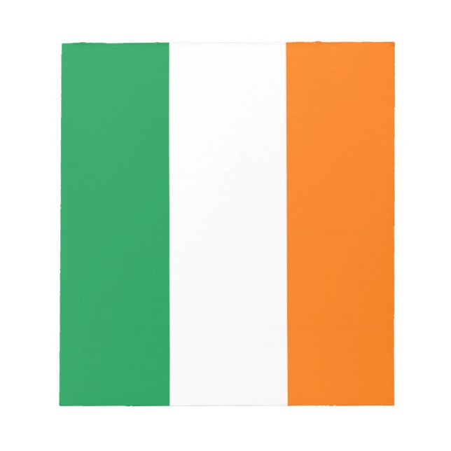 Bloco de notas com bandeira da Irlanda (Frente)