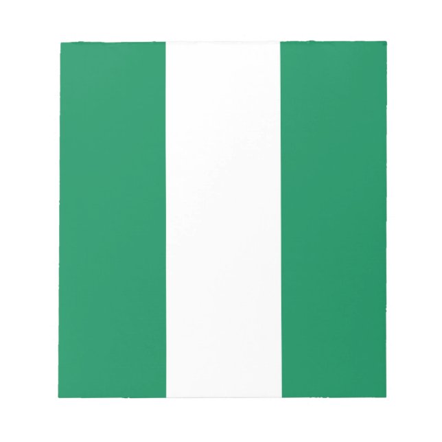 Bloco de notas com bandeira da Nigéria (Frente)