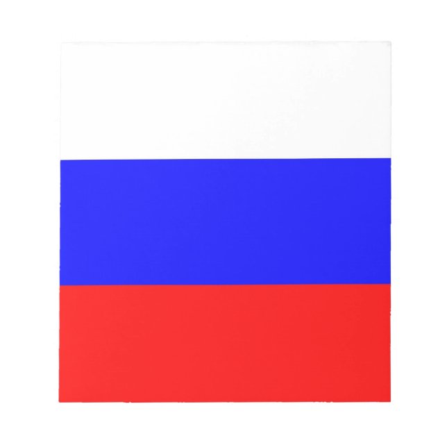Bloco de notas com bandeira da Rússia (Frente)