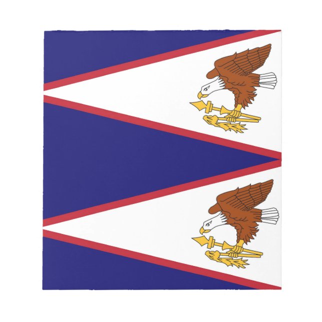Bloco de notas com bandeira da Samoa Americana (Frente)