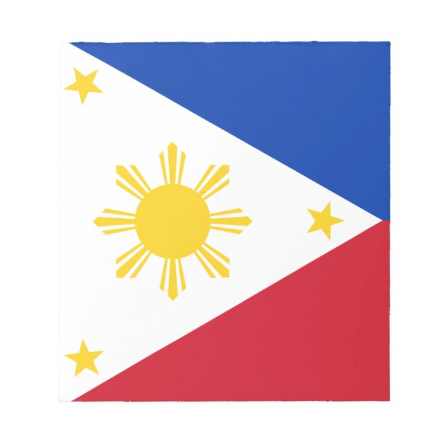 Bloco de notas com bandeira das Filipinas (Frente)