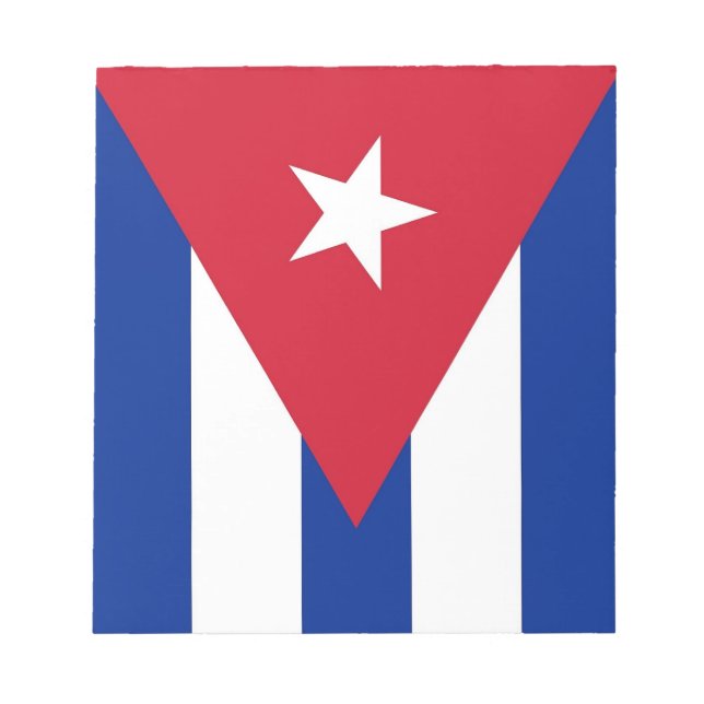 Bloco de notas com bandeira de Cuba (Frente)