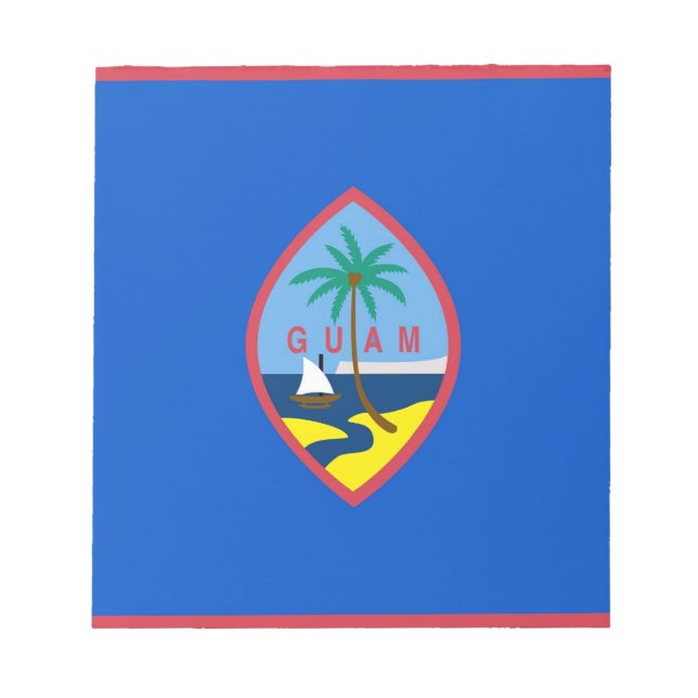 Bloco de notas com bandeira de Guam (Frente)