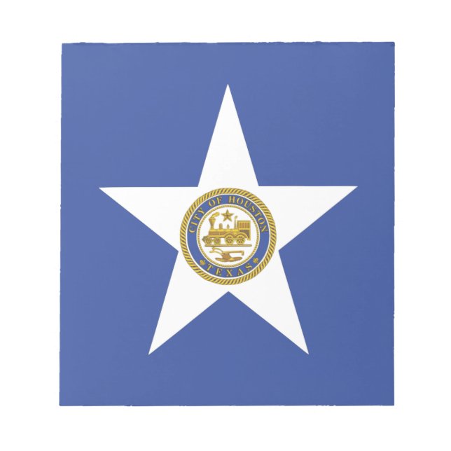 Bloco de notas com bandeira de Houston, EUA (Frente)