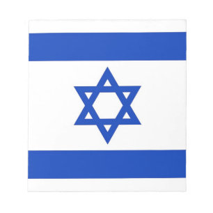 Bloco de notas com bandeira de Israel