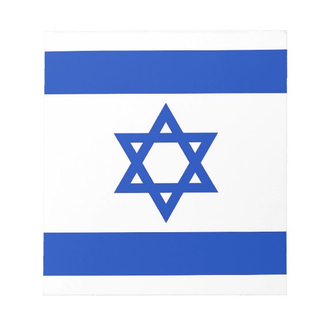 Bloco de notas com bandeira de Israel (Frente)