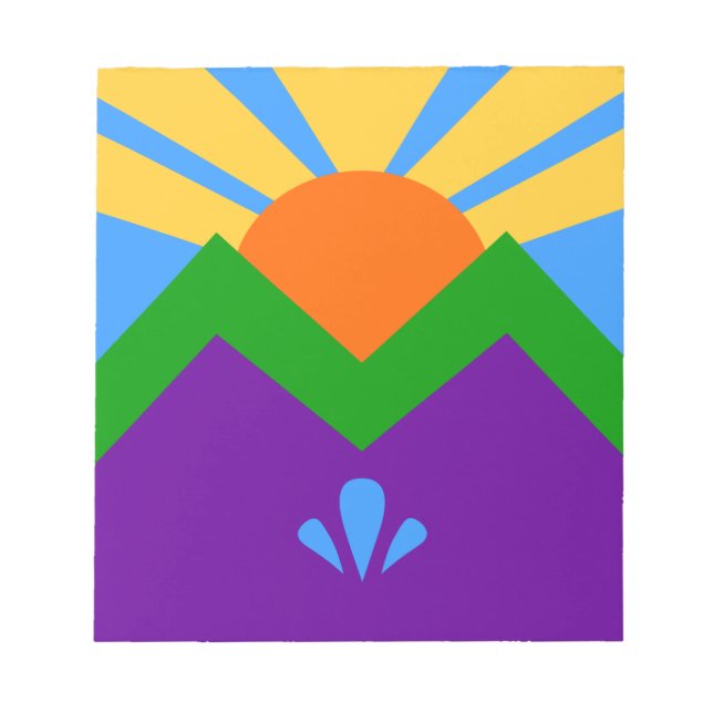 Bloco de notas com bandeira de Manitou Primaveras, (Frente)