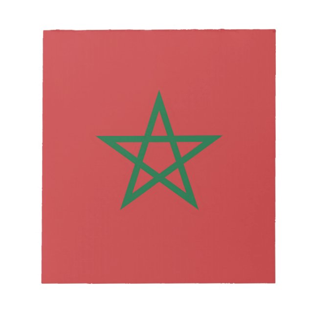 Bloco de notas com bandeira de Marrocos (Frente)